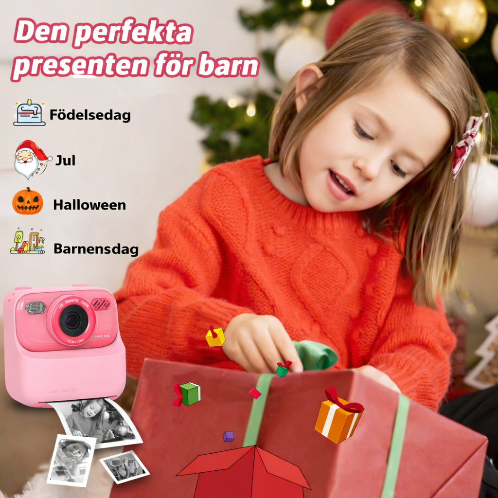 SnapJoy™ Barnkamera med Direktutskrift