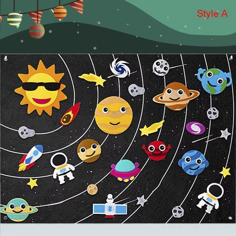 Montessori Filt-Tavla för Barn – Flyttbara Figurer